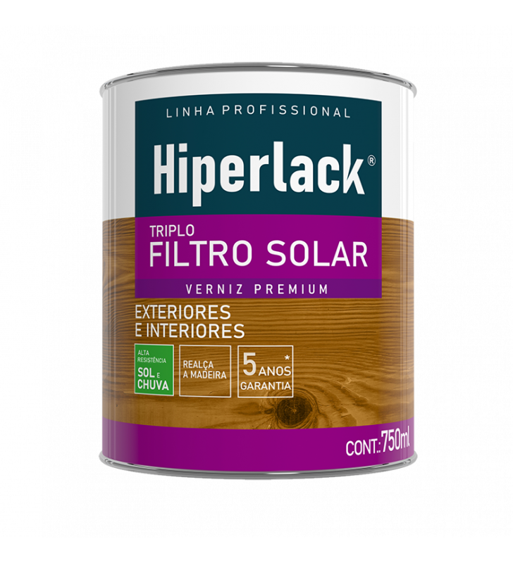 Verniz Triplo Filtro Solar Incolor 750 Hiperlack - Lojas Aqui Tem